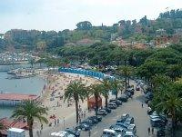 Ausblick auf den Strand von Rapallo